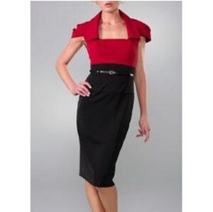 Black Halo Jacket Dress Size 2